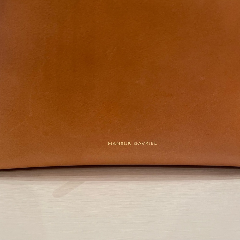Mansur Gavriel Tan Leather Bucket Bag - Picture 4 of 9